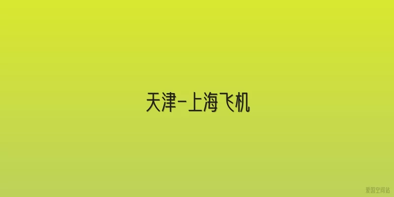 天津-上海飞机