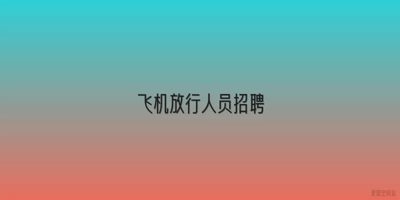 飞机放行人员招聘