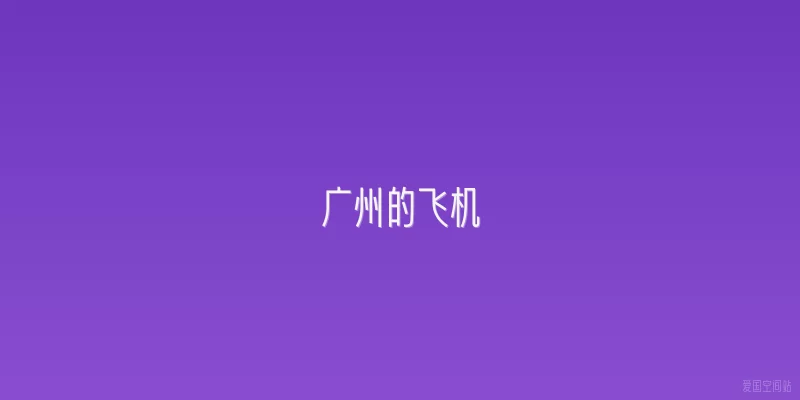 广州的飞机