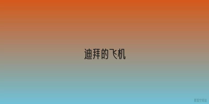 迪拜的飞机