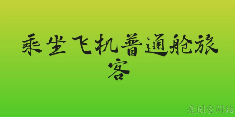 乘坐飞机普通舱旅客