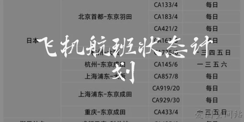 飞机航班状态计划