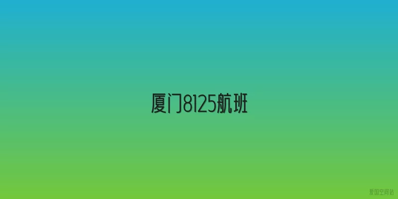 厦门8125航班