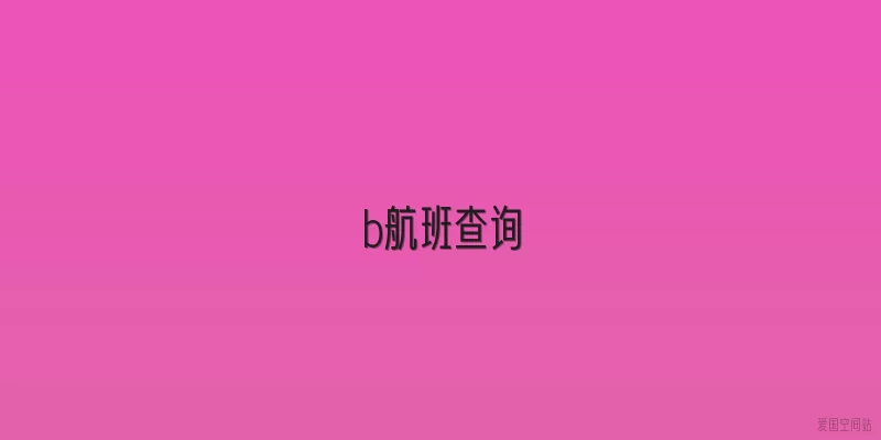 b航班查询