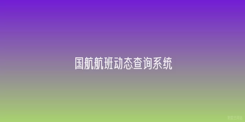 国航航班动态查询系统