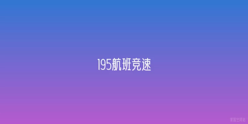 195航班竞速