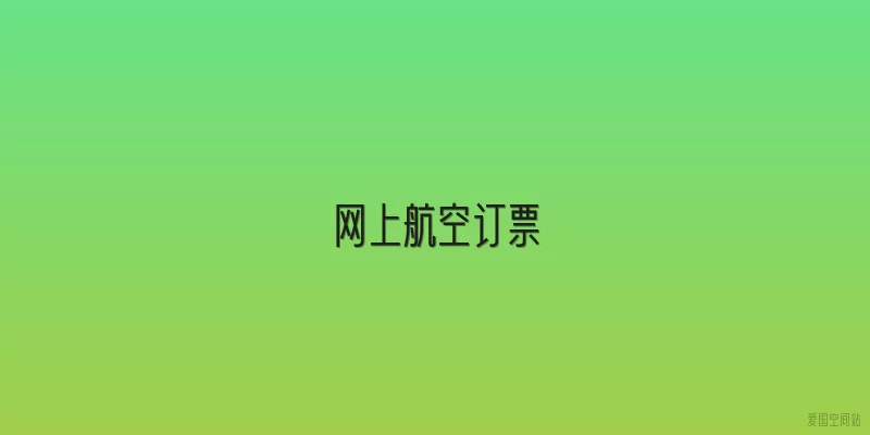 网上航空订票