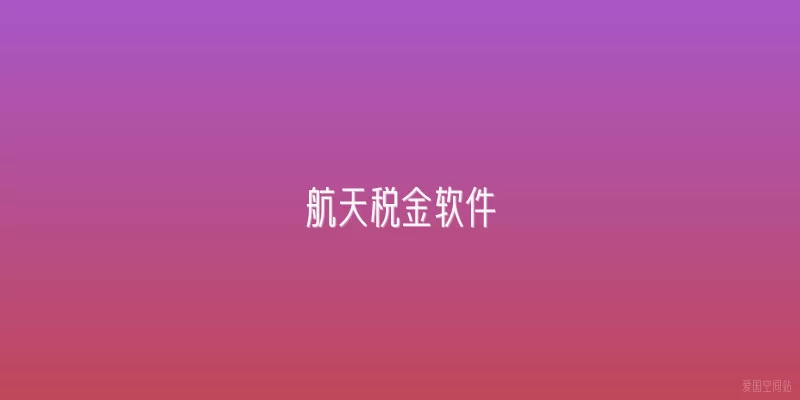 航天税金软件