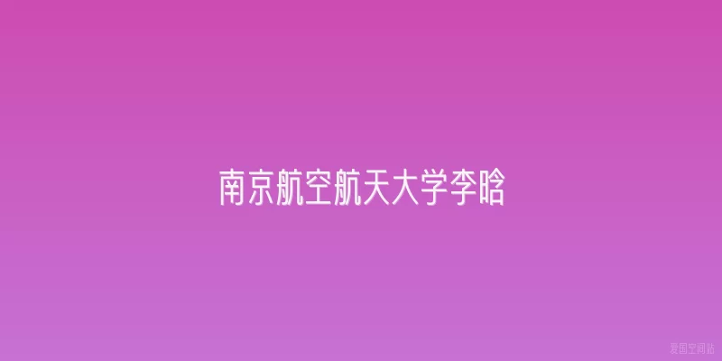 南京航空航天大学李晗