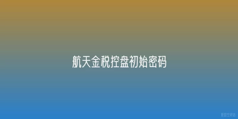 航天金税控盘初始密码