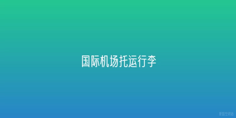 国际机场托运行李