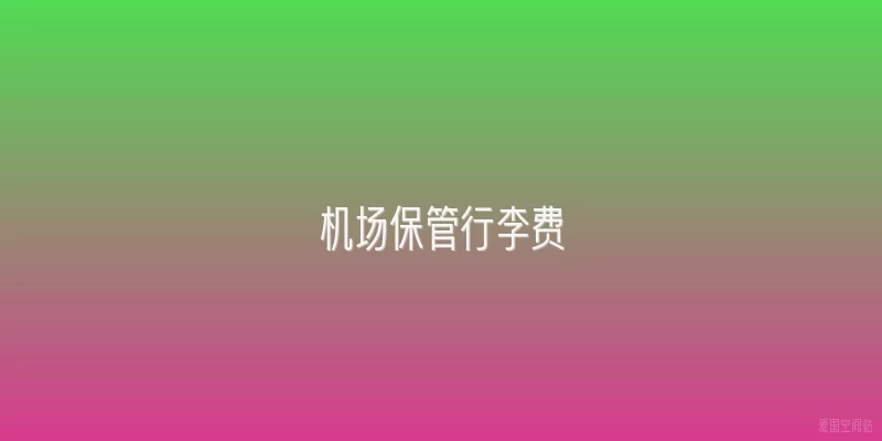 机场保管行李费