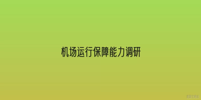 机场运行保障能力调研