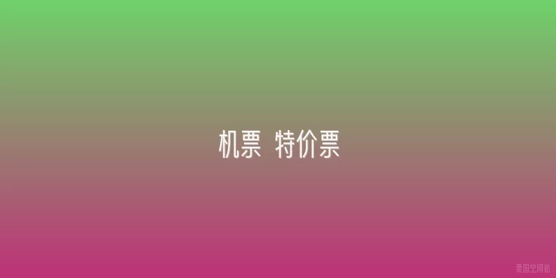 机票 特价票
