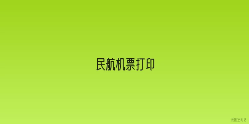 民航机票打印