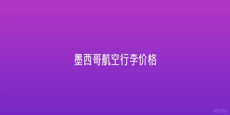 墨西哥航空行李价格