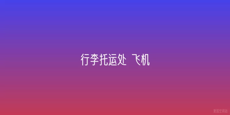 行李托运处 飞机
