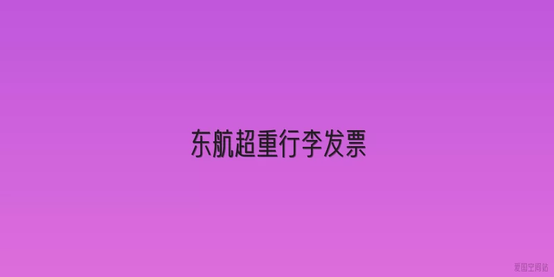 东航超重行李发票