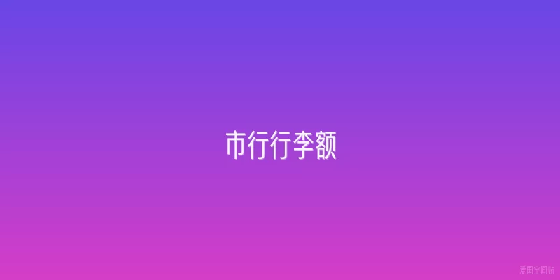 市行行李额