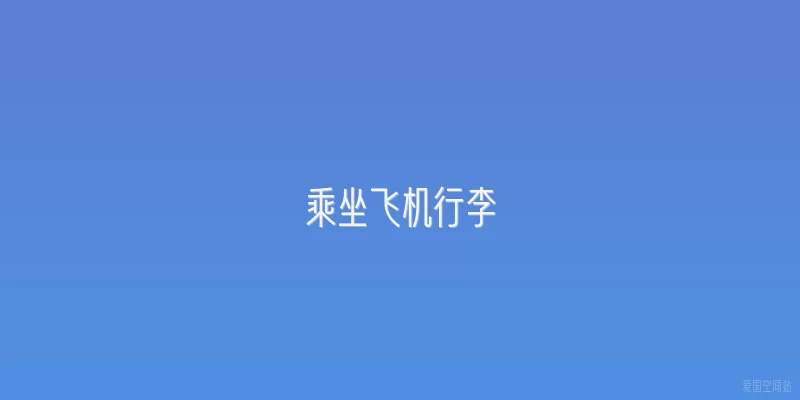 乘坐飞机行李