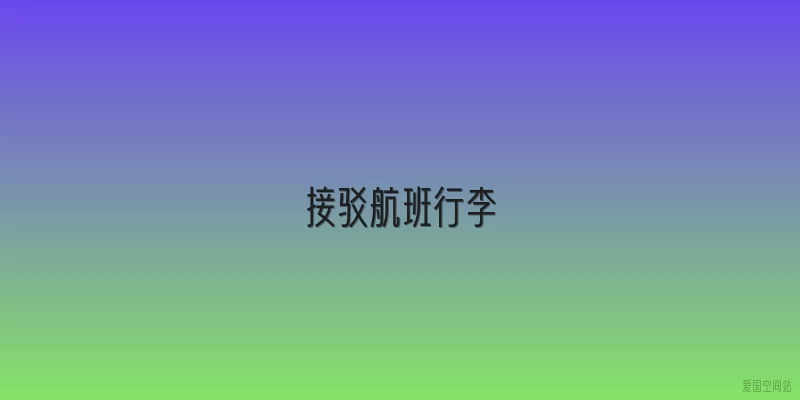 接驳航班行李