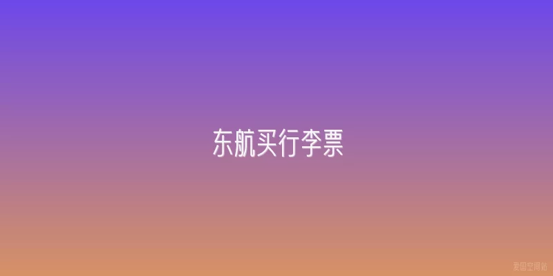 东航买行李票