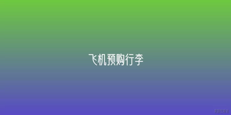 飞机预购行李
