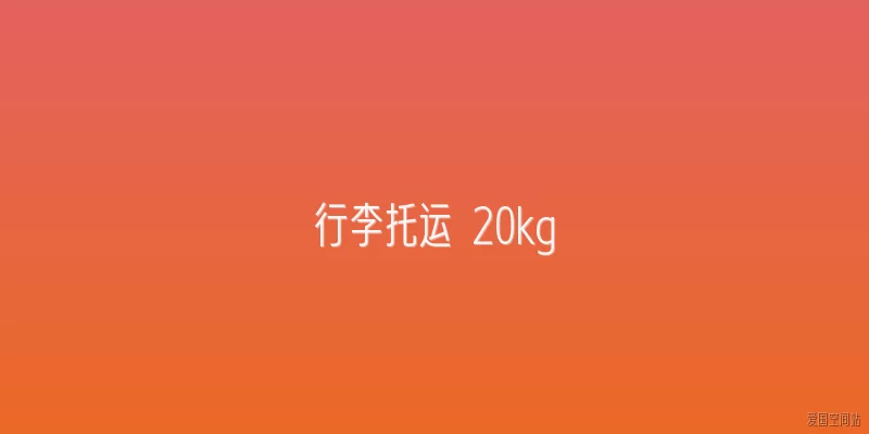 行李托运 20kg