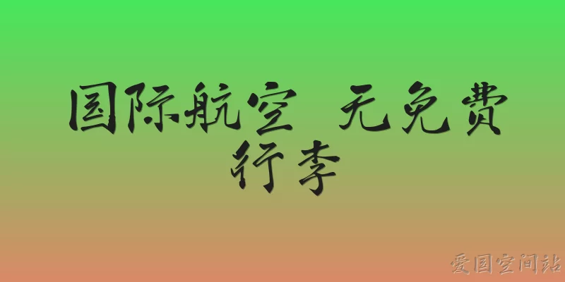 国际航空 无免费行李