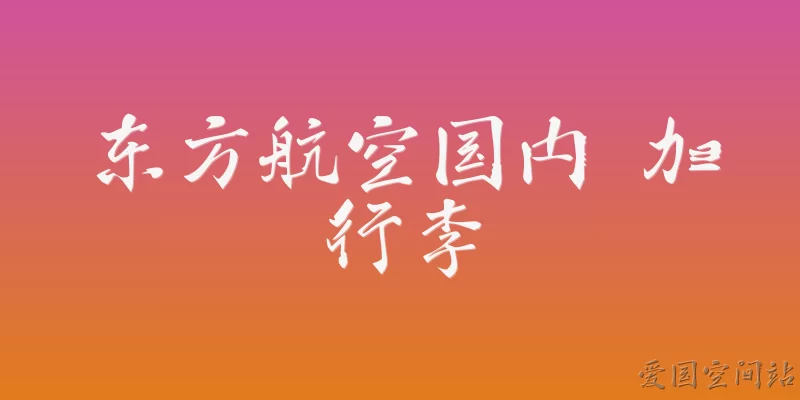 东方航空国内 加行李