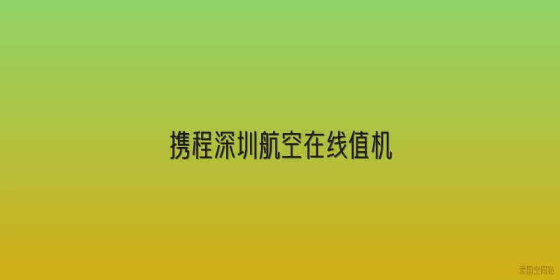 携程深圳航空在线值机