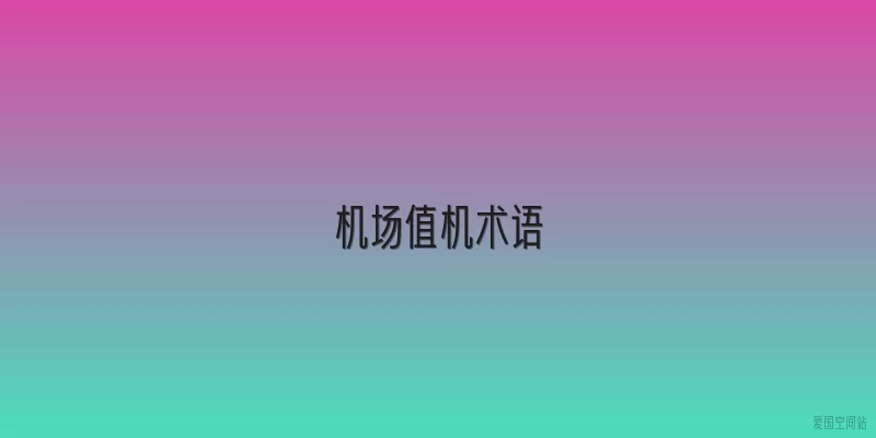 机场值机术语