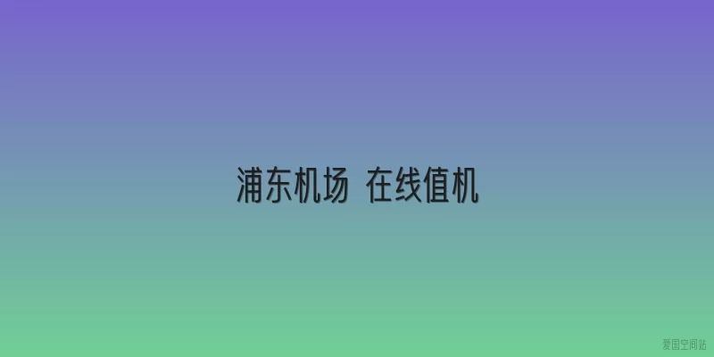浦东机场 在线值机