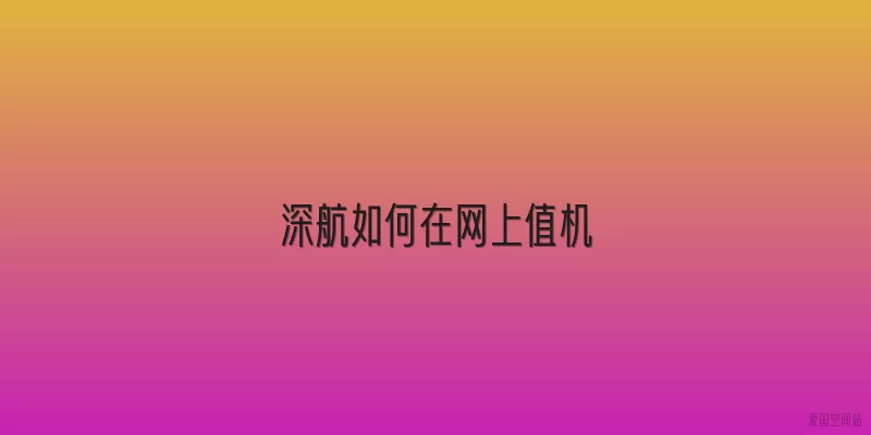 深航如何在网上值机