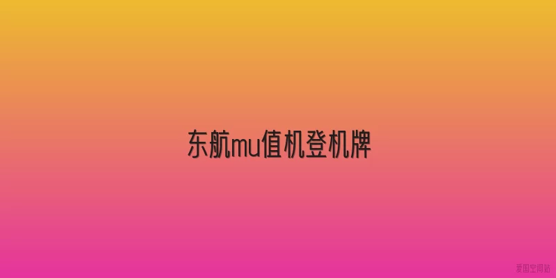 东航mu值机登机牌