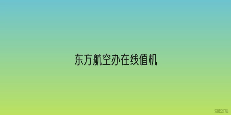 东方航空办在线值机