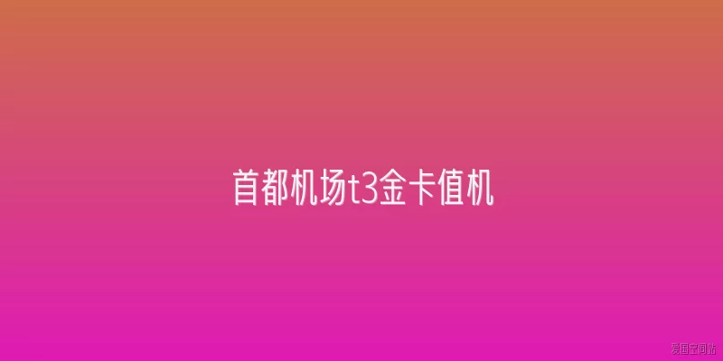 首都机场t3金卡值机
